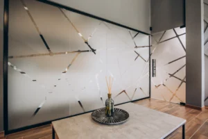 Glass partition for home