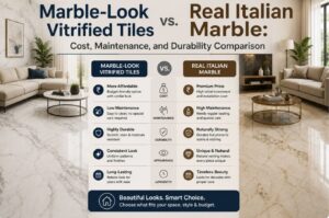 marble look tiles vs real marble